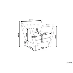 Beliani Fauteuil DRAMMEN - Blauw Fluweel 8 Beliani Fauteuil DRAMMEN - Blauw Fluweel -Fauteuilwinkel 2aed49b144224365a8d44d3d5768e1ca