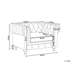 Beliani Fauteuil CHESTERFIELD - Groen Fluweel 8 Beliani Fauteuil CHESTERFIELD - Groen Fluweel -Fauteuilwinkel 2cc77c5f37fd4b879670b3939b886b03