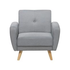 Beliani Cocktailstoel FLORLI - Grijs Polyester -Fauteuilwinkel 32cccdcc82f34b9cb89aa4fb5627a318