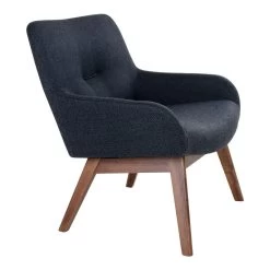Giga Meubel Loungestoel Stof Donkergrijs/Bruin - Zithoogte 40cm -Fauteuilwinkel 436fe4e59d944f30b89078257b10d5ed