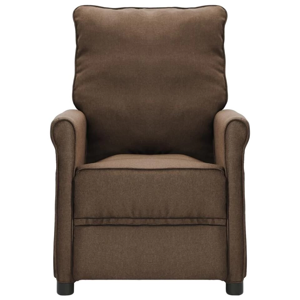 VidaXL Recliner Stof Bruin 4 VidaXL Recliner Stof Bruin - Afbeelding 2