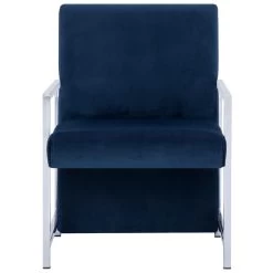 VidaXL Fauteuil Met Chromen Poten Fluweel Blauw 8 VidaXL Fauteuil Met Chromen Poten Fluweel Blauw -Fauteuilwinkel 46680089107247fe803d0b687881f1e9