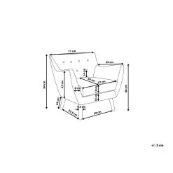 Beliani Fauteuil DRAMMEN - Grijs Polyester -Fauteuilwinkel 4859a296df1c40e1b0ca878523e301a9