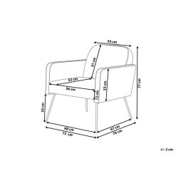 Beliani Fauteuil NARKEN - Grijs Fluweel -Fauteuilwinkel 485e1e366c75407aaeb73b86a7745480