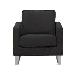 Beliani Fauteuil VIND - Grijs Polyester -Fauteuilwinkel 4a2295a093ba4afea9169d29dc1fd698