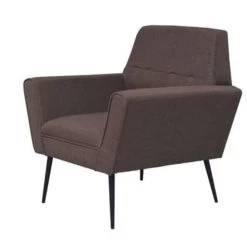 VidaXL Fautauil Staal En Stof Bruin -Fauteuilwinkel 4db2827cf2624e758d8c61612cb27b25