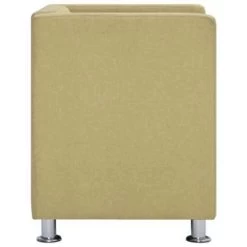 VidaXL Fauteuil Kubus Stof Groen -Fauteuilwinkel 4fe052d59d2840868629769aff235df4