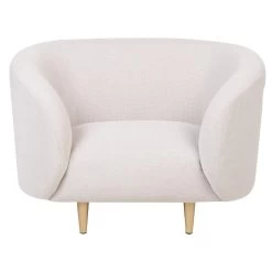 Beliani Fauteuil LOEN - Beige Polyester -Fauteuilwinkel 52ac18517ce74b489c8e10324a66aab5