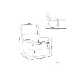 Beliani TV-fauteuil EVERTON - Bruin Polyester -Fauteuilwinkel 59244a09e9254a83b3219053fe651619