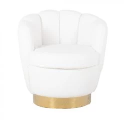 Giga Meubel Teddy Fauteuil Wit - Met Gouden Onderstel - Fauteuil Quinty -Fauteuilwinkel 5996ca9e8f3b4a15aede325130658c46