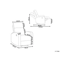 Beliani TV-fauteuil VERDAL - Grijs Fluweel -Fauteuilwinkel 5ab3c9c55a5448e6846ad74a886bdb78
