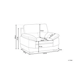 Beliani Fauteuil HORTEN - Bruin Kunstleer 8 Beliani Fauteuil HORTEN - Bruin Kunstleer -Fauteuilwinkel 5b832adf0fd04ba58d60e669c9732698