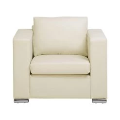 Beliani Fauteuil HELSINKI - Beige Leer -Fauteuilwinkel 5c776b053bcc4f54b3482b9399e602f5