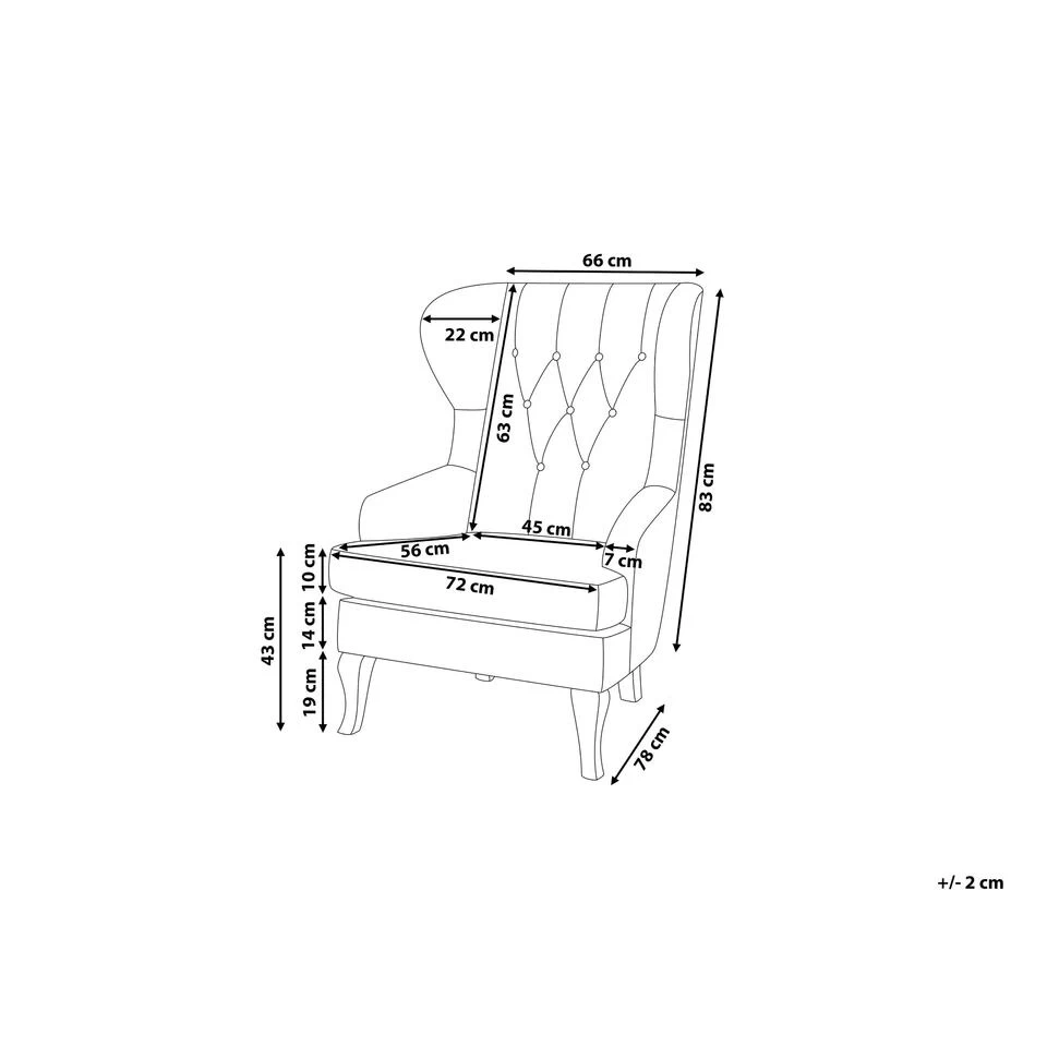 Beliani Fauteuil ALTA - Bruin Kunstleer 5 Beliani Fauteuil ALTA - Bruin Kunstleer - Afbeelding 3