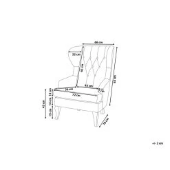 Beliani Fauteuil ALTA - Geel Polyester 8 Beliani Fauteuil ALTA - Geel Polyester -Fauteuilwinkel 68027c614eaf45409840ad71d272ab58