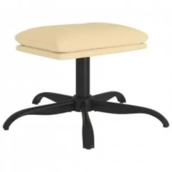 VidaXL Relaxstoel Met Voetenbank Crèmewit Fluweel -Fauteuilwinkel 6b4e8ad64767421da11903fd2f33bf47