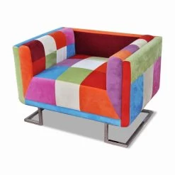 VidaXL Fauteuil Met Patchwork Ontwerp En Verchroomde Poten Kubus Stof 8 VidaXL Fauteuil Met Patchwork Ontwerp En Verchroomde Poten Kubus Stof -Fauteuilwinkel 7135fe78caa84f81bf798f7e9af8c5d6