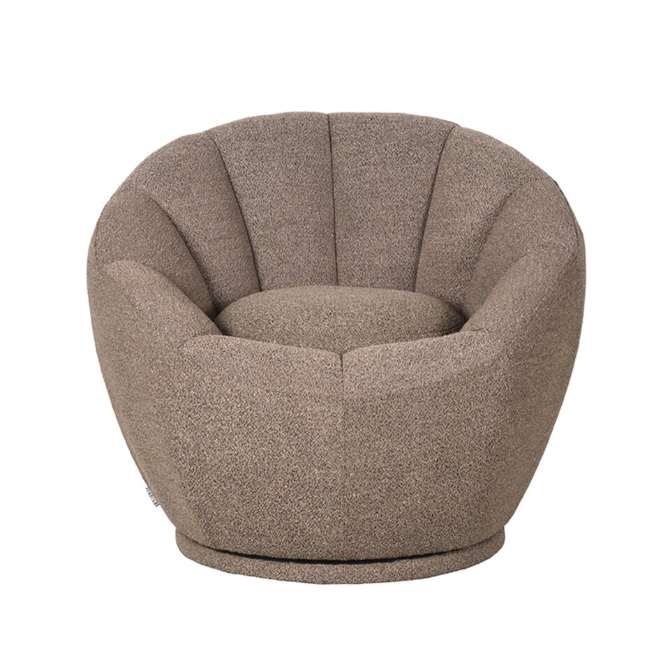 LABEL51 Fauteuil Crown - Bruin - Boucle 4 LABEL51 Fauteuil Crown - Bruin - Boucle - Afbeelding 2