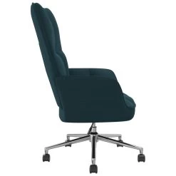 VidaXL Relaxstoel Fluweel Blauw -Fauteuilwinkel 73c342865ded483f97855e2b6ae89c07