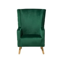 Beliani Oorfauteuil ONEIDA - Groen Fluweel 9 Beliani Oorfauteuil ONEIDA - Groen Fluweel -Fauteuilwinkel 740abbb2633a40859a93a1fb91b17b53
