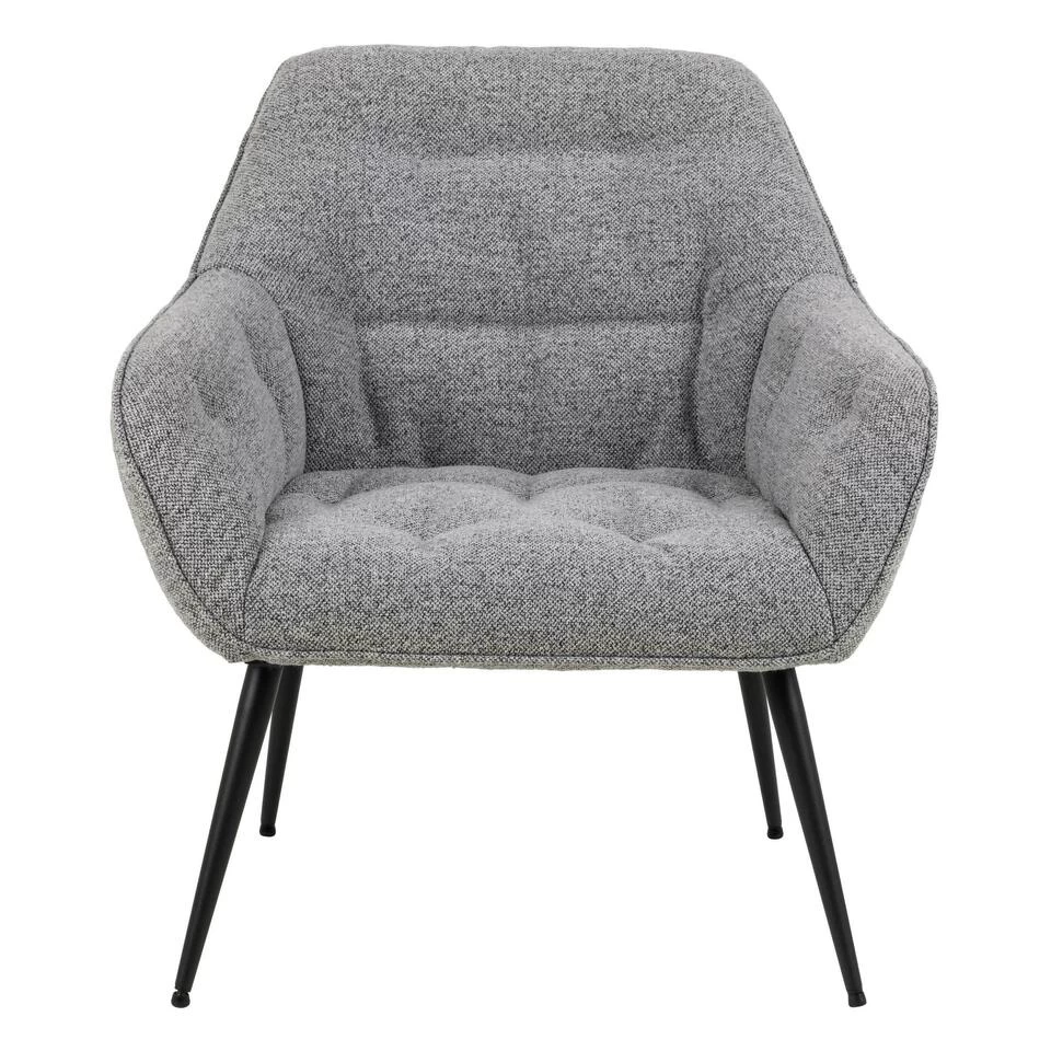 Sohome Fauteuil Otto - Bouclé - Grijs 4 Sohome Fauteuil Otto - Bouclé - Grijs - Afbeelding 2