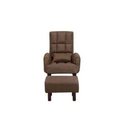 Beliani Fauteuil OLAND - Bruin Polyester -Fauteuilwinkel 77555debb2ae4eff9f2c53294806a98f