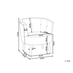 Beliani Fauteuil ODENZEN - Multicolor Polyester -Fauteuilwinkel 7e43ad7786364f7f9c5898660d167e60