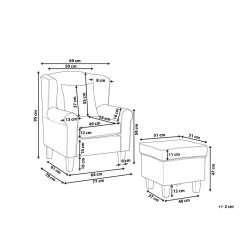 Beliani Fauteuil HAMAR - Beige Katoen, Polyester -Fauteuilwinkel 7f9787519c2f406183d466779bf32c2f