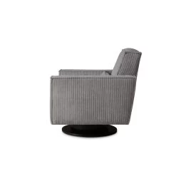 Draaifauteuil Stuttgart Met Armleuning - Ribcord - Antraciet -Fauteuilwinkel 81004593 0301
