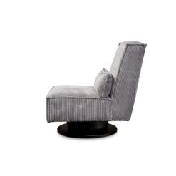 Draaifauteuil Stuttgart - Ribcord - Antraciet -Fauteuilwinkel 81004596 0301