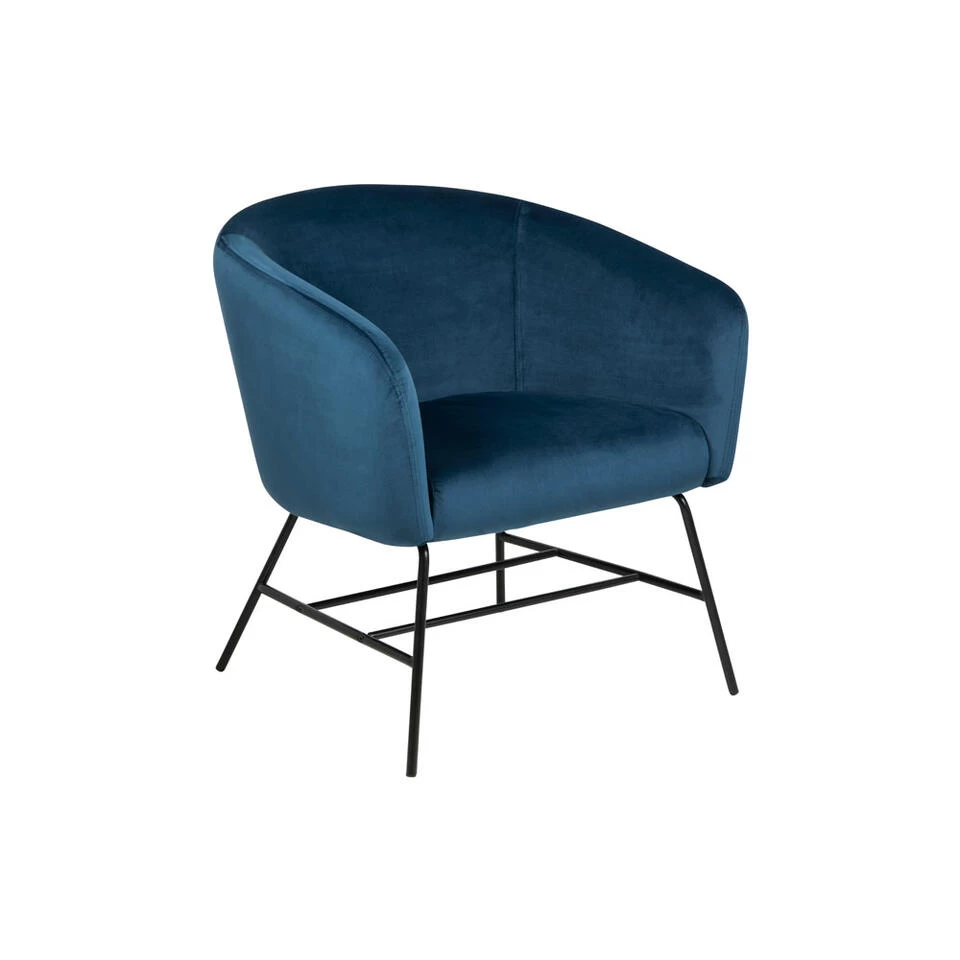 Fauteuil Belfast - Fluweel - Navy Blauw 3 Fauteuil Belfast - Fluweel - Navy Blauw