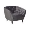 Fauteuil Thyrza - Fluweel - Donkergrijs -Fauteuilwinkel 81020422