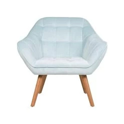 Beliani Clubfauteuil KARIS - Blauw Fluweel -Fauteuilwinkel 82d81a020b554032ab9823737523699e