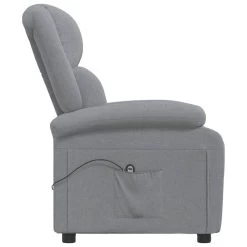 VidaXL Fauteuil Elektrisch Verstelbaar Stof Lichtgrijs 71x90.5x96 Cm -Fauteuilwinkel 84620681503e45f6a5045fd65d3f492b
