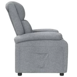VidaXL Televisiefauteuil Stof Lichtgrijs Televisiestoel Zetel Stoel Fauteuil -Fauteuilwinkel 86487ecc807c437aba5ba68fe11a30d0