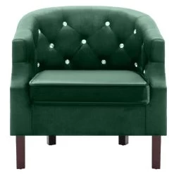 VidaXL Fauteuil Fluweel Groen -Fauteuilwinkel 8b851627a4ee4b9a9f95cb21d4c2270c