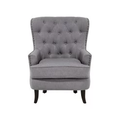 Beliani Fauteuil VIBORG - Grijs Polyester -Fauteuilwinkel 8b90b653f2494a4da1f49f41f91d5910