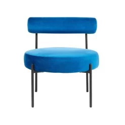 Beliani Fauteuil ALPHA - Blauw Fluweel -Fauteuilwinkel 8e4a19bb792c4ec99cadf4b9c0483b6f