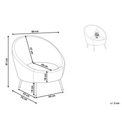 Beliani Fauteuil LANGA - Grijs Fluweel -Fauteuilwinkel 9e5b1eacf2f74f0da881234d065c0d35
