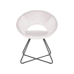 Beliani Fauteuil RACHEL - Beige Fluweel -Fauteuilwinkel 9f689d72582f482a83539a9d97f3f387