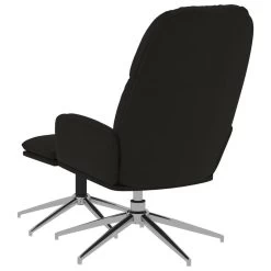 VidaXL Relaxstoel Met Voetenbank Kunstsuède Zwart -Fauteuilwinkel 9ffd65fd122445d0928b713635c8e800