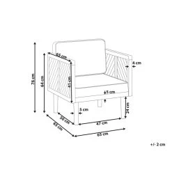 Beliani Fauteuil BARATTI - Lichte Houtkleur Acaciahout -Fauteuilwinkel a044a8ddd9f242209314d394eb9f34cd