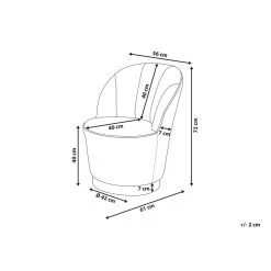 Beliani Fauteuil ALBY - Blauw Fluweel -Fauteuilwinkel a15c346076ad4035bd4257945c94283c