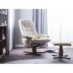 Beliani Massagestoel RELAXPRO - Beige Kunstleer -Fauteuilwinkel a671a964b72549fb8cf2a782cd46408d