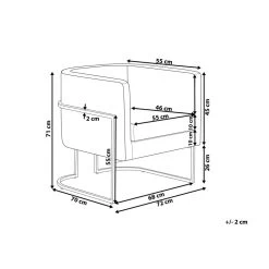 Beliani Fauteuil SIRKKA - Grijs Fluweel -Fauteuilwinkel aa9eb4f1930e4ef6a36f79274a1b5615 1