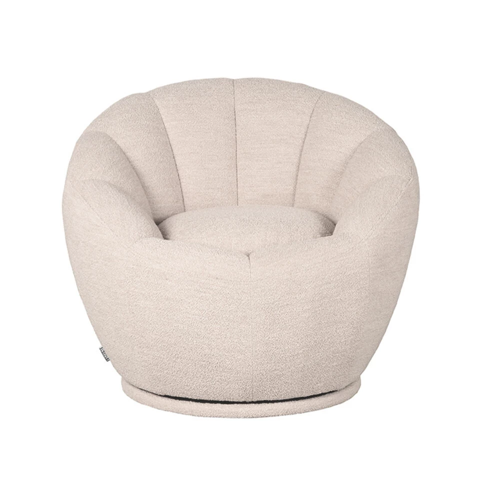 LABEL51 Fauteuil Crown - Naturel - Boucle 4 LABEL51 Fauteuil Crown - Naturel - Boucle - Afbeelding 2