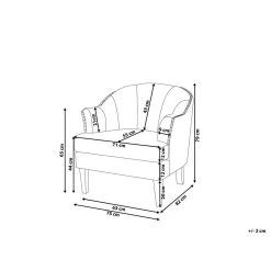 Beliani Cocktailstoel ELVERUM - Grijs Polyester -Fauteuilwinkel b08a281267be4dd58074e97d84395b2e
