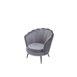 Beliani Cocktailstoel LOVIKKA - Grijs Fluweel -Fauteuilwinkel b1bc27862d414a9cb2b0f74d97aeb7c4