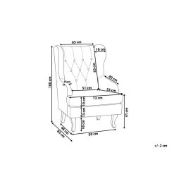 Beliani Oorfauteuil ALTA - Groen Fluweel 7 Beliani Oorfauteuil ALTA - Groen Fluweel -Fauteuilwinkel c613c8286ff74cb9a702831023c75fff 1