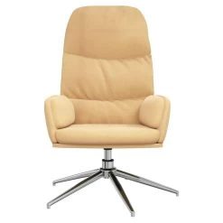 VidaXL Relaxstoel Kunstsuède Crèmewit -Fauteuilwinkel cb15f7ded0f244de8aa800eec4978124